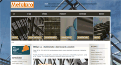 Desktop Screenshot of metalpro.cz